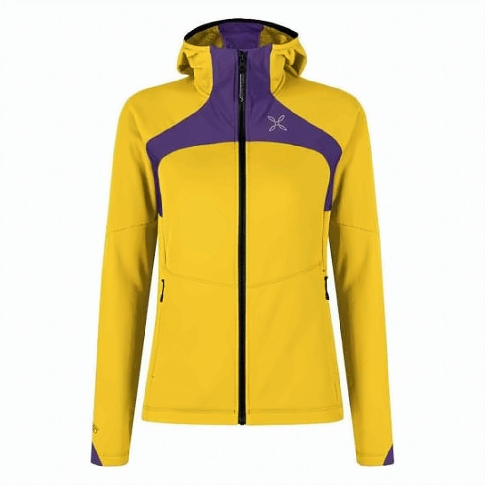 MONTURA Fitted Yellow Jacket with Purple Accents